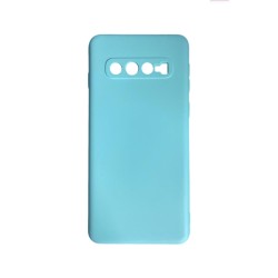 Capa de Silicone com Moldura de Câmera para Samsung Galaxy S10 Verde