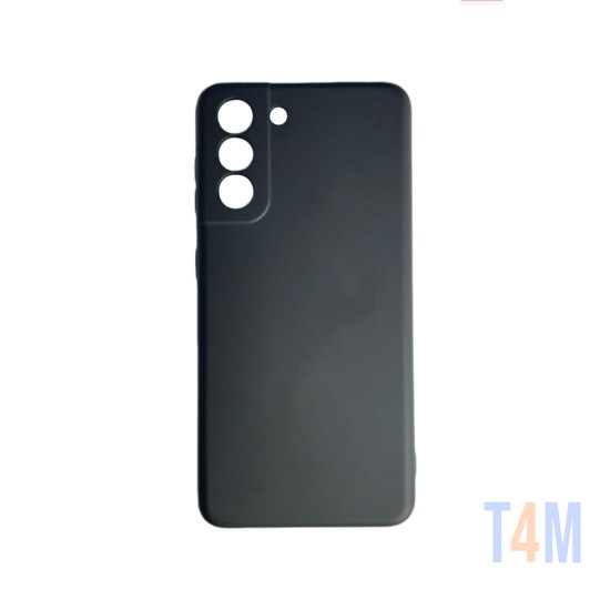 Capa de Silicone com Moldura de Câmera para Samsung Galaxy S21 Preto