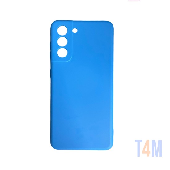 Funda de Silicona con Marco de Cámara para Samsung Galaxy S21 Azul