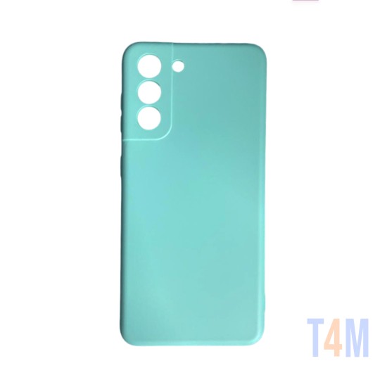 Capa de Silicone com Moldura de Câmera para Samsung Galaxy S21 Verde