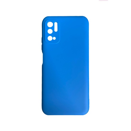 Silicone Case with Camera Shield for Xiaomi Redmi Note 10 5g Blue