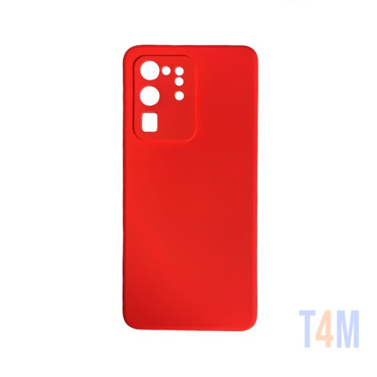 Silicone Case with Camera Shield for Samsung Galaxy S20 Ultra/S11 Plus Red