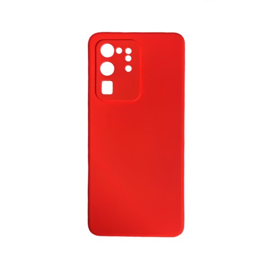 Silicone Case with Camera Shield for Samsung Galaxy S20 Ultra/S11 Plus Red