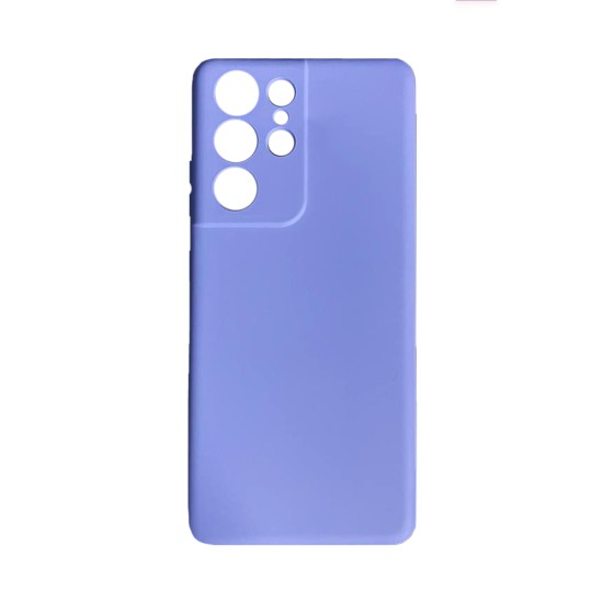 Silicone Case with Camera Shield for Samsung Galaxy S21 Ultra Purple