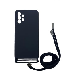 Capa de Silicone com Cordão para  Samsung Galaxy A13 4g Preto Capa de Silicone com Cordão para  Samsung Galaxy A13 4g Preto