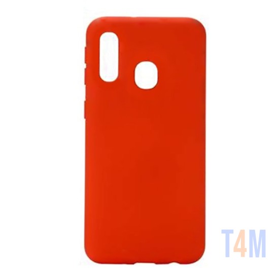 Capa de Silicone para Samsung Galaxy A40 Vermelho