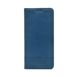 Leather Flip Cover with Internal Pocket for Samsung Galaxy A23 Blue