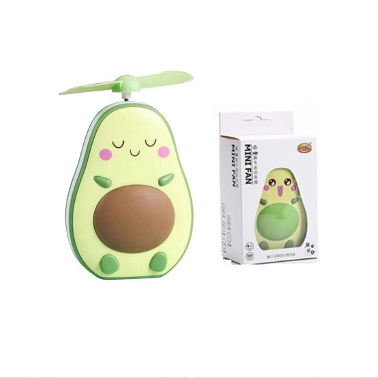 Mini Avocado Makeup Mirror Fan Handheld Usb Charging