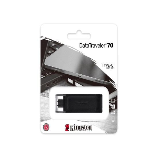 Kingston Pendrive DT70 64GB Data Traveler USB 3.2 Type-C Black