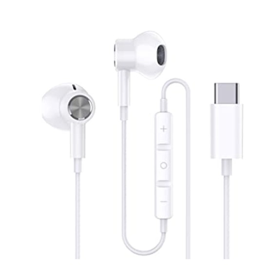 New Science Heaphones Type C with Microphone And Volume Buttons White Original Ref: 3991