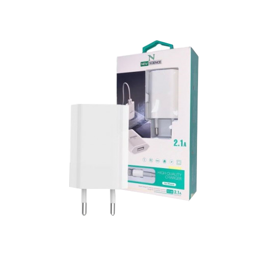  Adapter USB 2.1A High Quality New Science FC-3 Branco