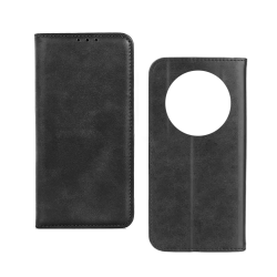 Leather Flip Cover with Internal Pocket for Xiaomi Redmi 17C 4G Black