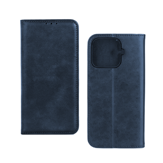 Leather Flip Cover with Internal Pocket for Xiaomi 17T Blue