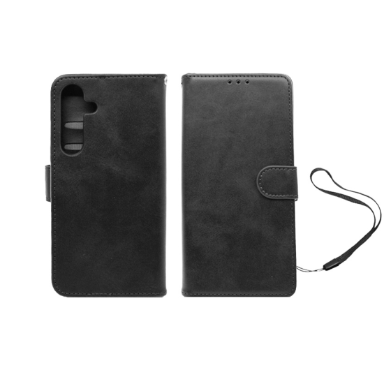 Capa Flip de Couro com Bolso Interno para Samsung Galaxy A17/A26 Preto