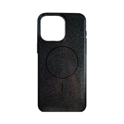 Capa Duro Designer Com Magnético Glitter Para Apple iPhone 15 Pro Max Preto
