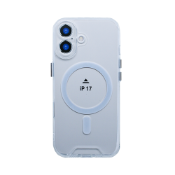 Funda rígida magnética transparente 3D para Apple iPhone 17 Transparente