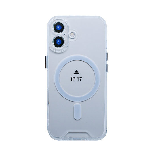Funda rígida magnética transparente 3D para Apple iPhone 17 Transparente