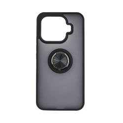 Funda con Anilla de Soporte para Xiaomi 17T Negro Ahumado