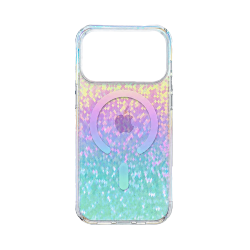 Capa Duro Designer Com Magnético Glitter Gradiente Para Apple iPhone 17 Pro Céu Azul