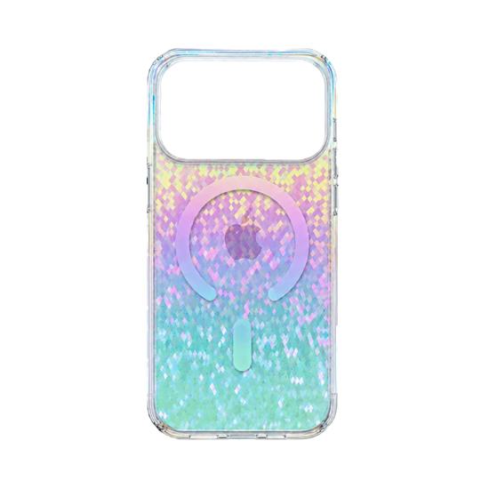 Capa Duro Designer Com Magnético Glitter Gradiente Para Apple iPhone 17 Pro Céu Azul