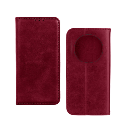 Leather Flip Cover with Internal Pocket for Xiaomi Redmi 17C 4G Red