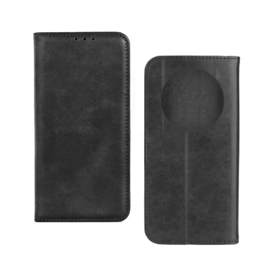 Leather Flip Cover with Internal Pocket for Xiaomi Redmi 17C 4G Black